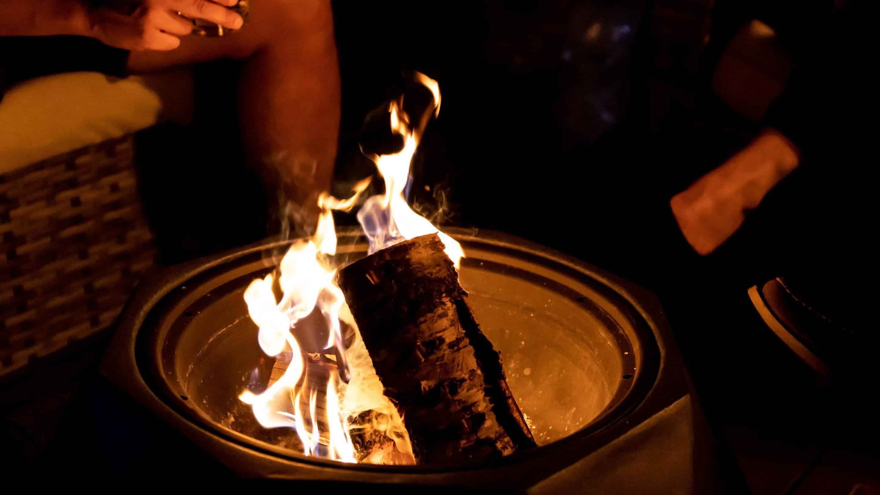 Matteo Cassese 23 coaching clients gathering cozy fire pit