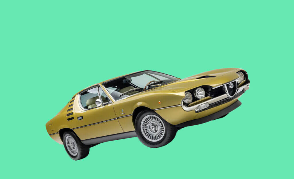 Matteo Cassese 2 Vintage Alfa Romeo Montreal classic car with sleek design showcasing retro automotive style.